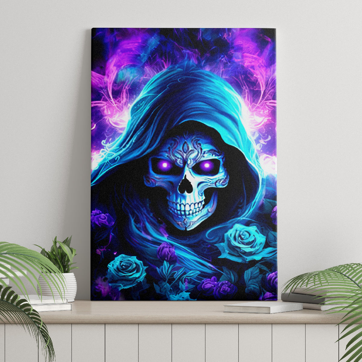 Rose Skull Canvas Wall Art If My Mouth Doesn't Say It - Wonder Print Shop