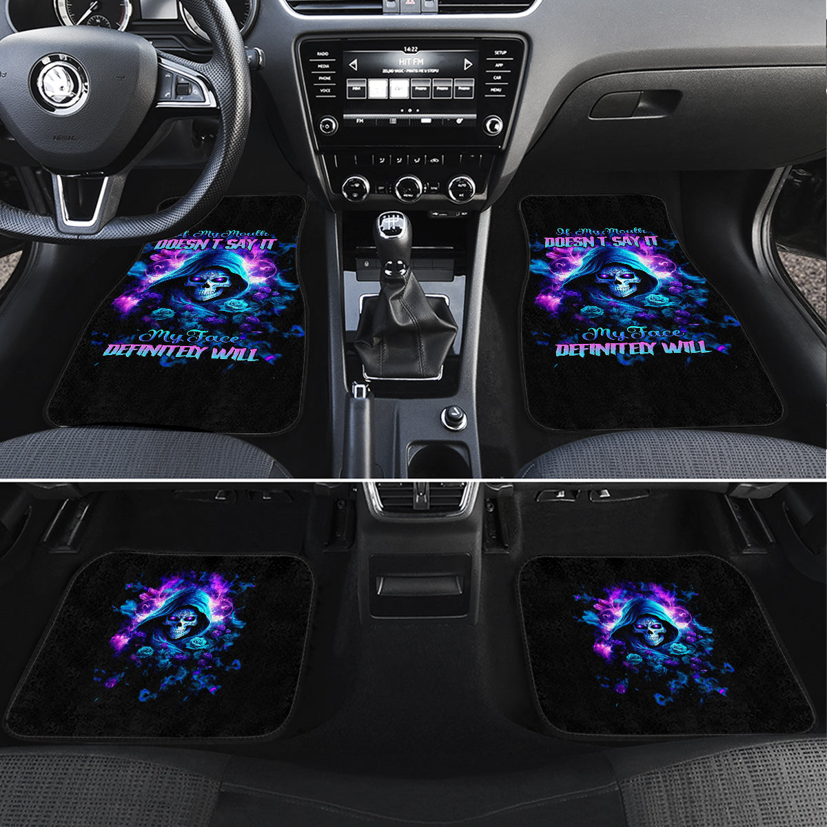 Rose Skull Car Mats If My Mouth Doesn't Say It - Wonder Print Shop