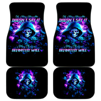 Rose Skull Car Mats If My Mouth Doesn't Say It - Wonder Print Shop