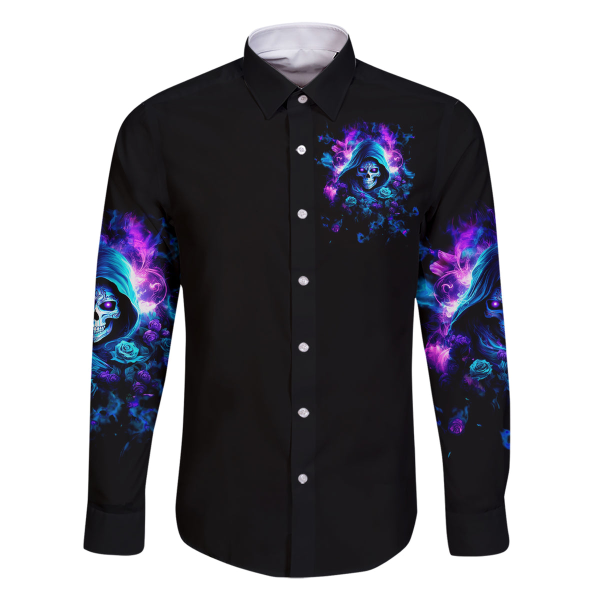 Rose Skull Family Matching Short Sleeve Bodycon Dress and Hawaiian Shirt If My Mouth Doesn't Say It - Wonder Print Shop