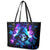 Rose Skull Leather Tote Bag If My Mouth Doesn't Say It - Wonder Print Shop