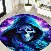 Rose Skull Round Carpet If My Mouth Doesn't Say It
