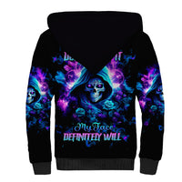 Rose Skull Sherpa Hoodie If My Mouth Doesn't Say It - Wonder Print Shop