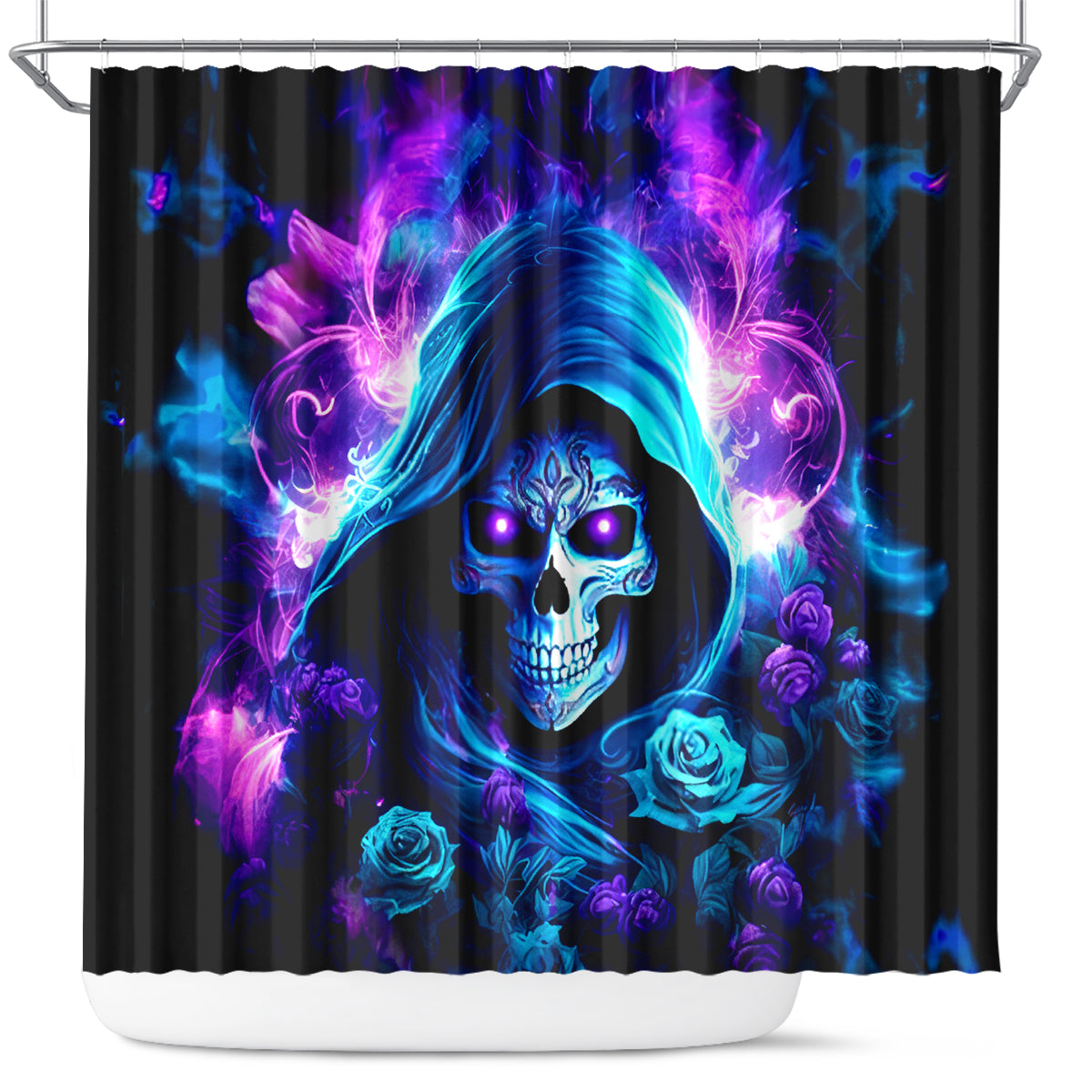 Rose Skull Shower Curtain If My Mouth Doesn't Say It