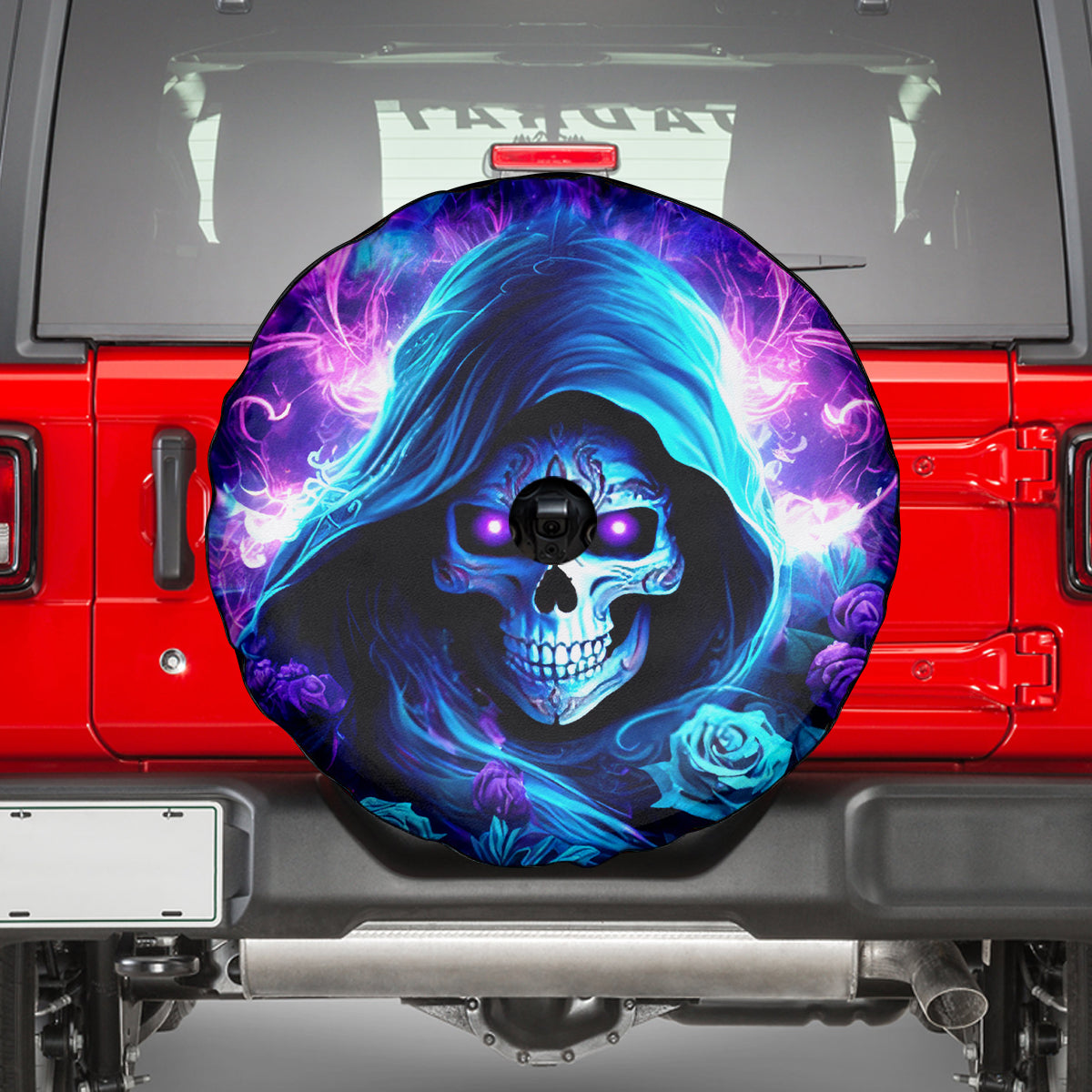 Rose Skull Spare Tire Cover If My Mouth Doesn't Say It - Wonder Print Shop