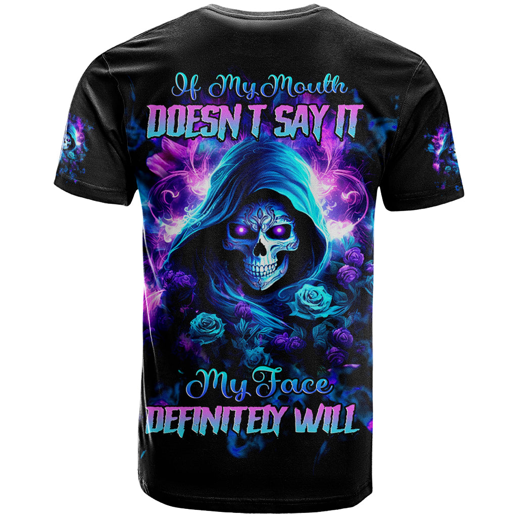 Rose Skull T Shirt If My Mouth Doesn't Say It - Wonder Print Shop