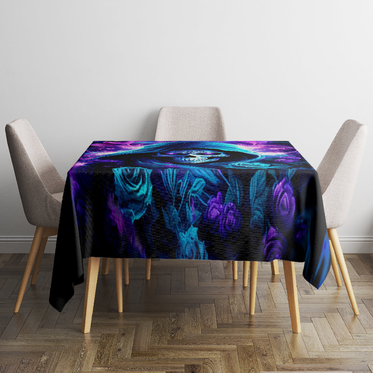 Rose Skull Tablecloth If My Mouth Doesn't Say It - Wonder Print Shop