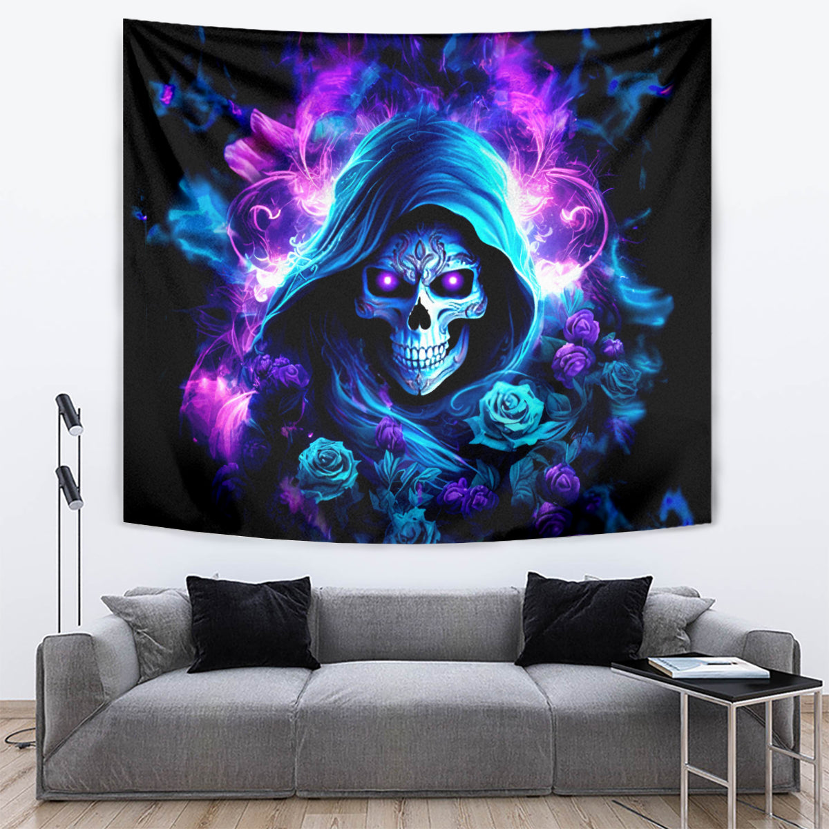 Rose Skull Tapestry If My Mouth Doesn't Say It - Wonder Print Shop