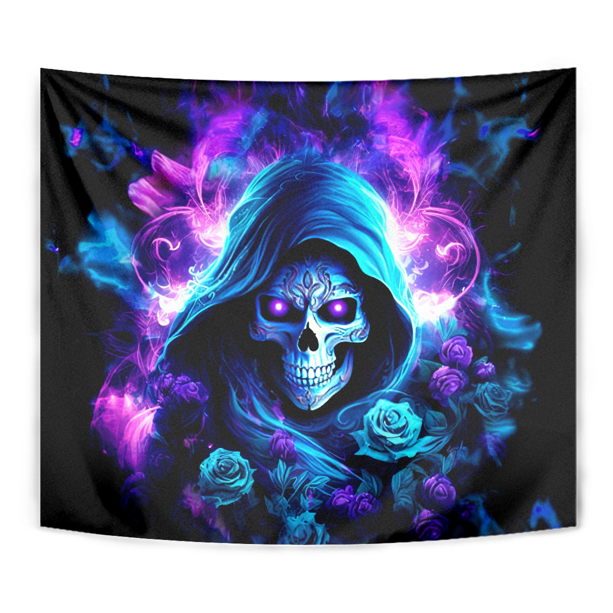Rose Skull Tapestry If My Mouth Doesn't Say It - Wonder Print Shop