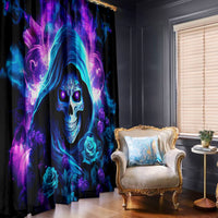 Rose Skull Window Curtain If My Mouth Doesn't Say It - Wonder Print Shop