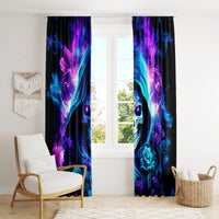 Rose Skull Window Curtain If My Mouth Doesn't Say It - Wonder Print Shop