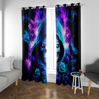 Rose Skull Window Curtain If My Mouth Doesn't Say It - Wonder Print Shop