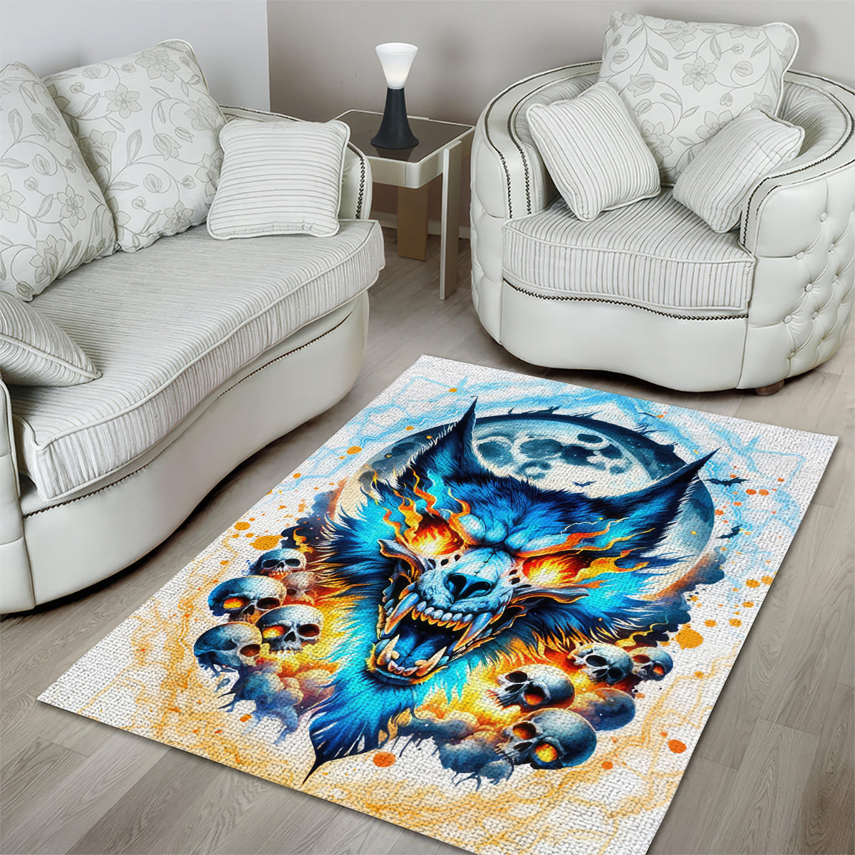 Wolf Skull Area Rug You First Mistake Was Thinking I Was One Of The Sheep - Wonder Print Shop