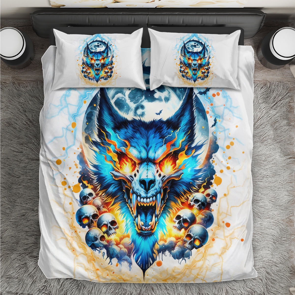 Wolf Skull Bedding Set You First Mistake Was Thinking I Was One Of The Sheep - Wonder Print Shop
