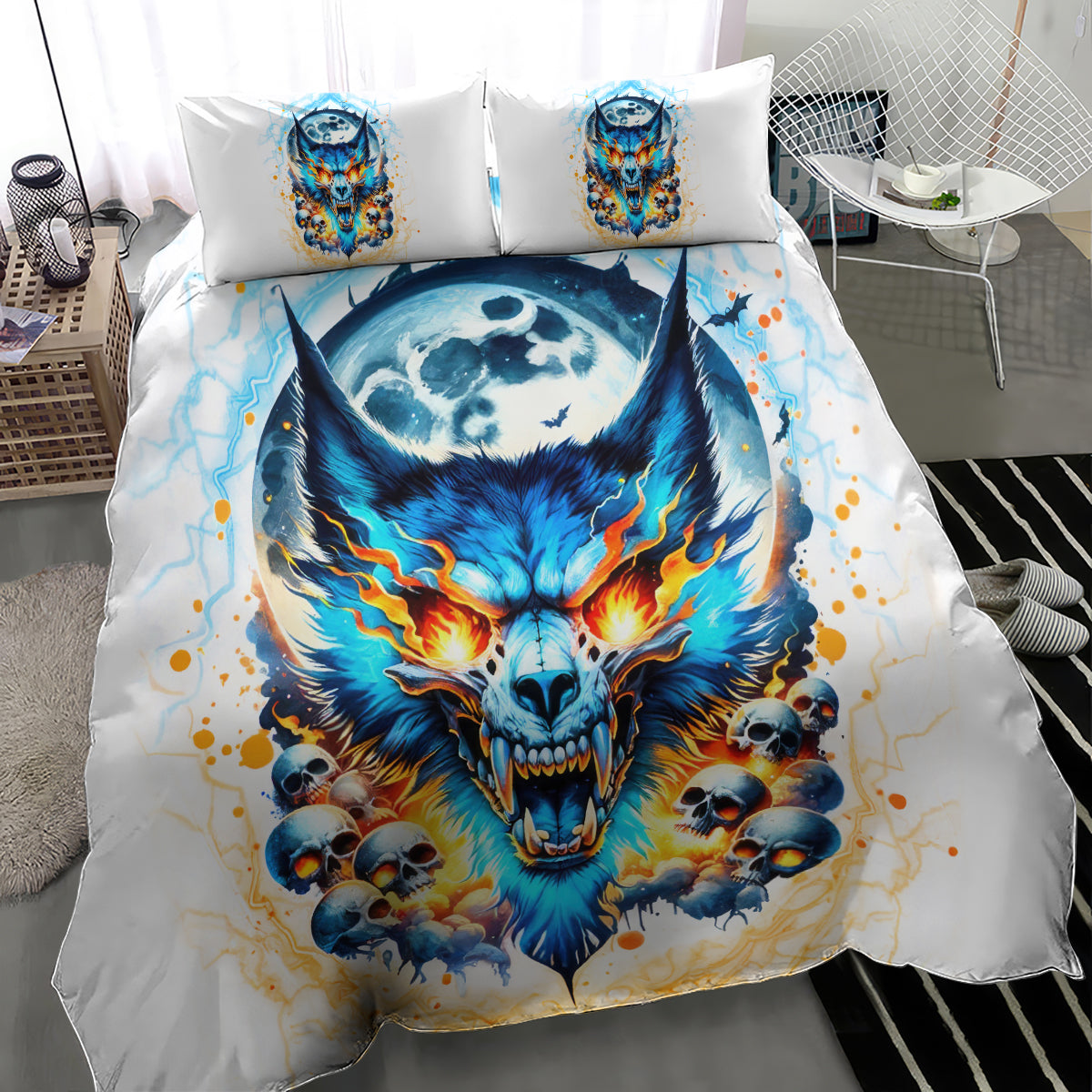 Wolf Skull Bedding Set You First Mistake Was Thinking I Was One Of The Sheep - Wonder Print Shop