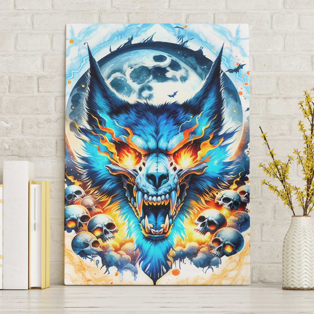 Wolf Skull Canvas Wall Art You First Mistake Was Thinking I Was One Of The Sheep - Wonder Print Shop