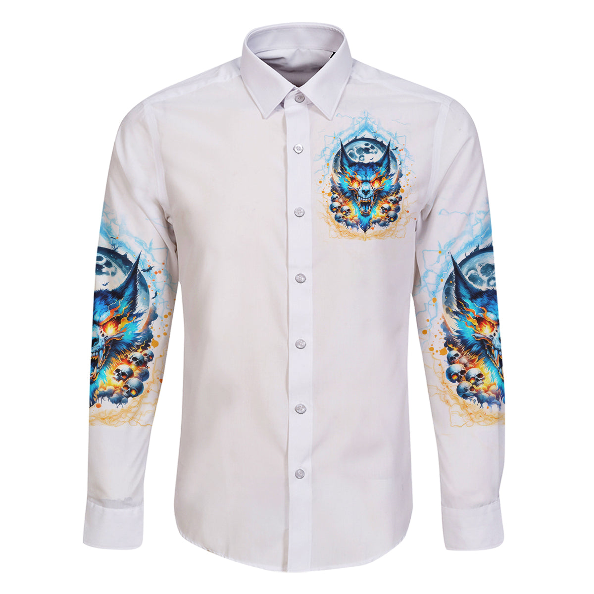 Wolf Skull Family Matching Off Shoulder Short Dress and Hawaiian Shirt You First Mistake Was Thinking I Was One Of The Sheep - Wonder Print Shop