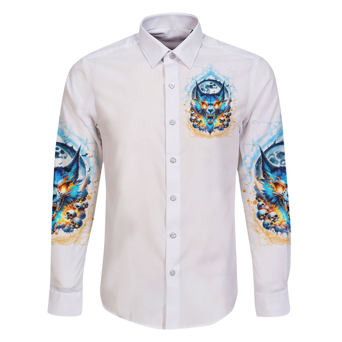 Wolf Skull Family Matching Short Sleeve Bodycon Dress and Hawaiian Shirt You First Mistake Was Thinking I Was One Of The Sheep - Wonder Print Shop