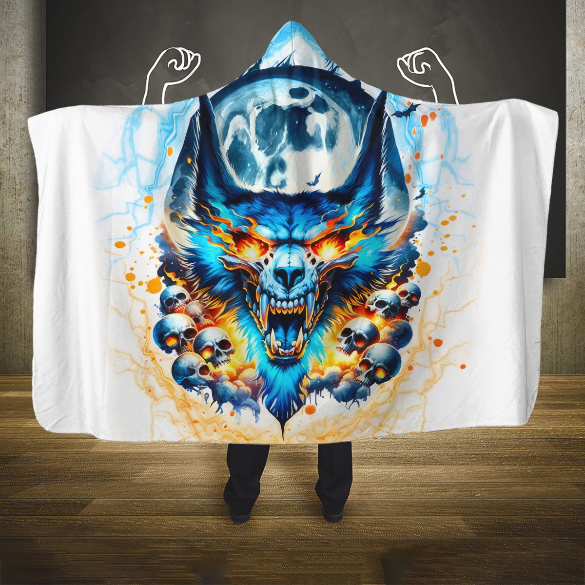 Wolf Skull Hooded Blanket You First Mistake Was Thinking I Was One Of The Sheep