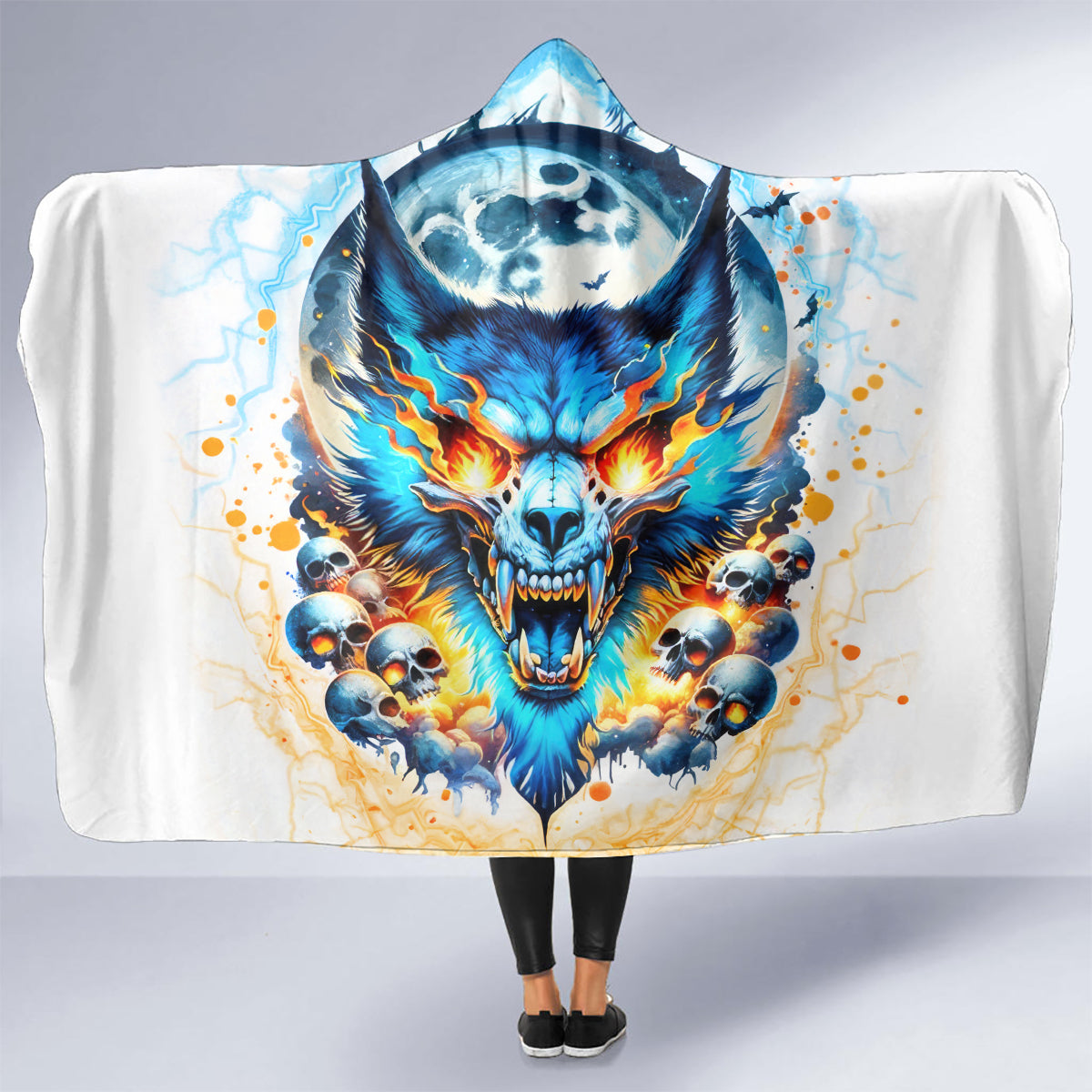 Wolf Skull Hooded Blanket You First Mistake Was Thinking I Was One Of The Sheep