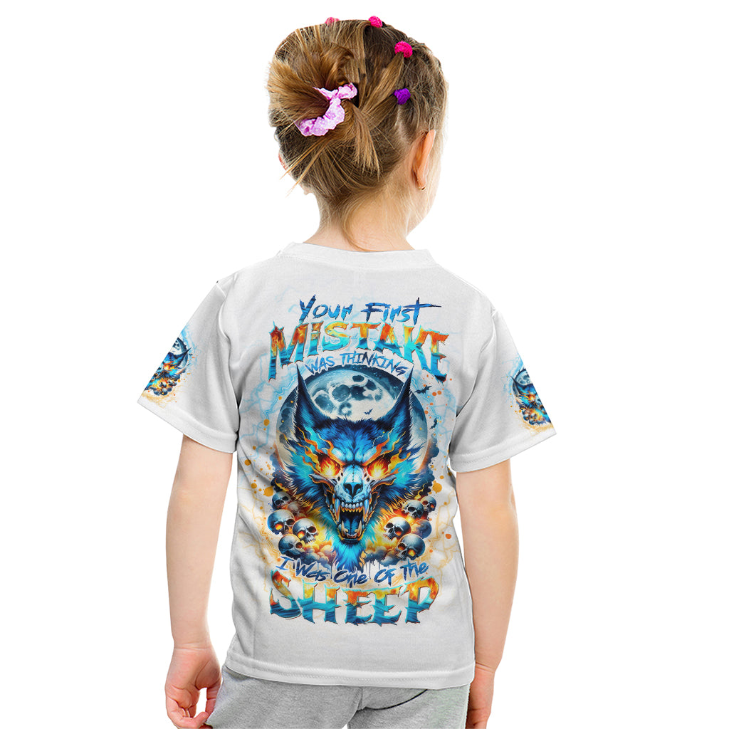 Wolf Skull Kid T Shirt You First Mistake Was Thinking I Was One Of The Sheep - Wonder Print Shop