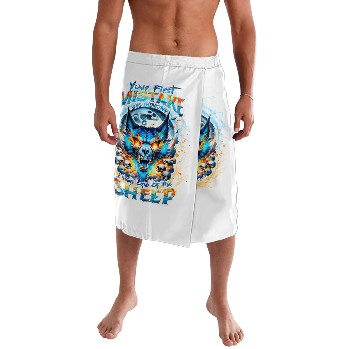 Wolf Skull Lavalava You First Mistake Was Thinking I Was One Of The Sheep - Wonder Print Shop