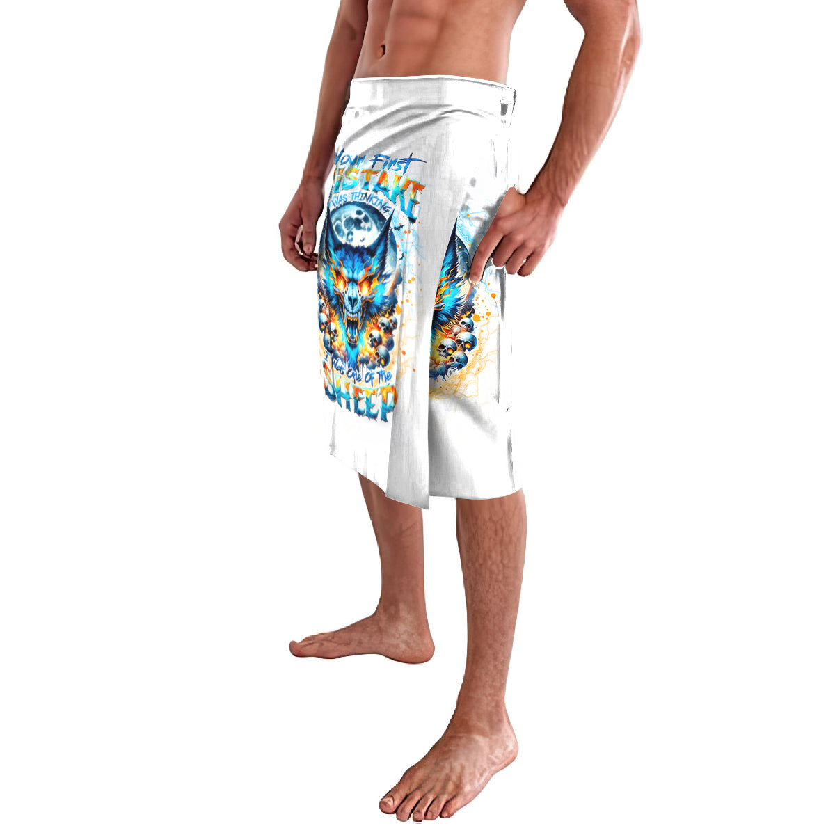 Wolf Skull Lavalava You First Mistake Was Thinking I Was One Of The Sheep - Wonder Print Shop