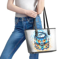 Wolf Skull Leather Tote Bag You First Mistake Was Thinking I Was One Of The Sheep - Wonder Print Shop