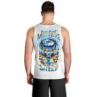 Wolf Skull Men Tank Top You First Mistake Was Thinking I Was One Of The Sheep - Wonder Print Shop
