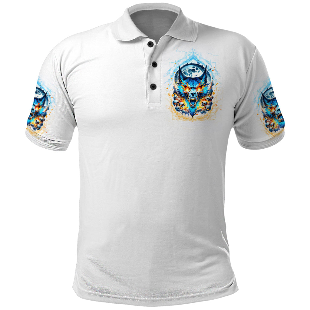 Wolf Skull Polo Shirt You First Mistake Was Thinking I Was One Of The Sheep - Wonder Print Shop