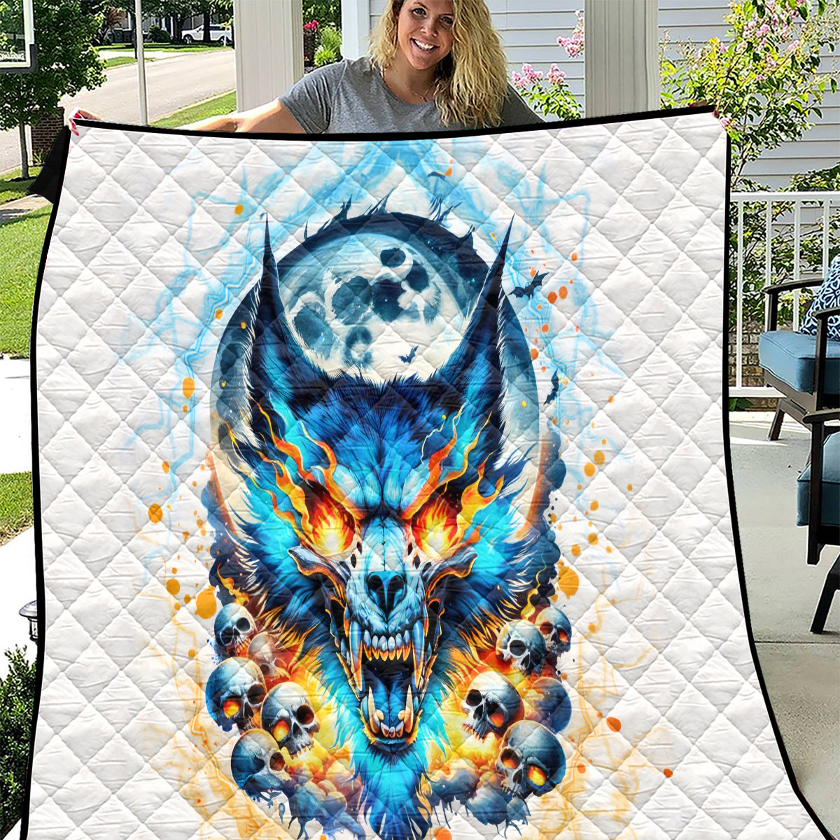 Wolf Skull Quilt You First Mistake Was Thinking I Was One Of The Sheep - Wonder Print Shop