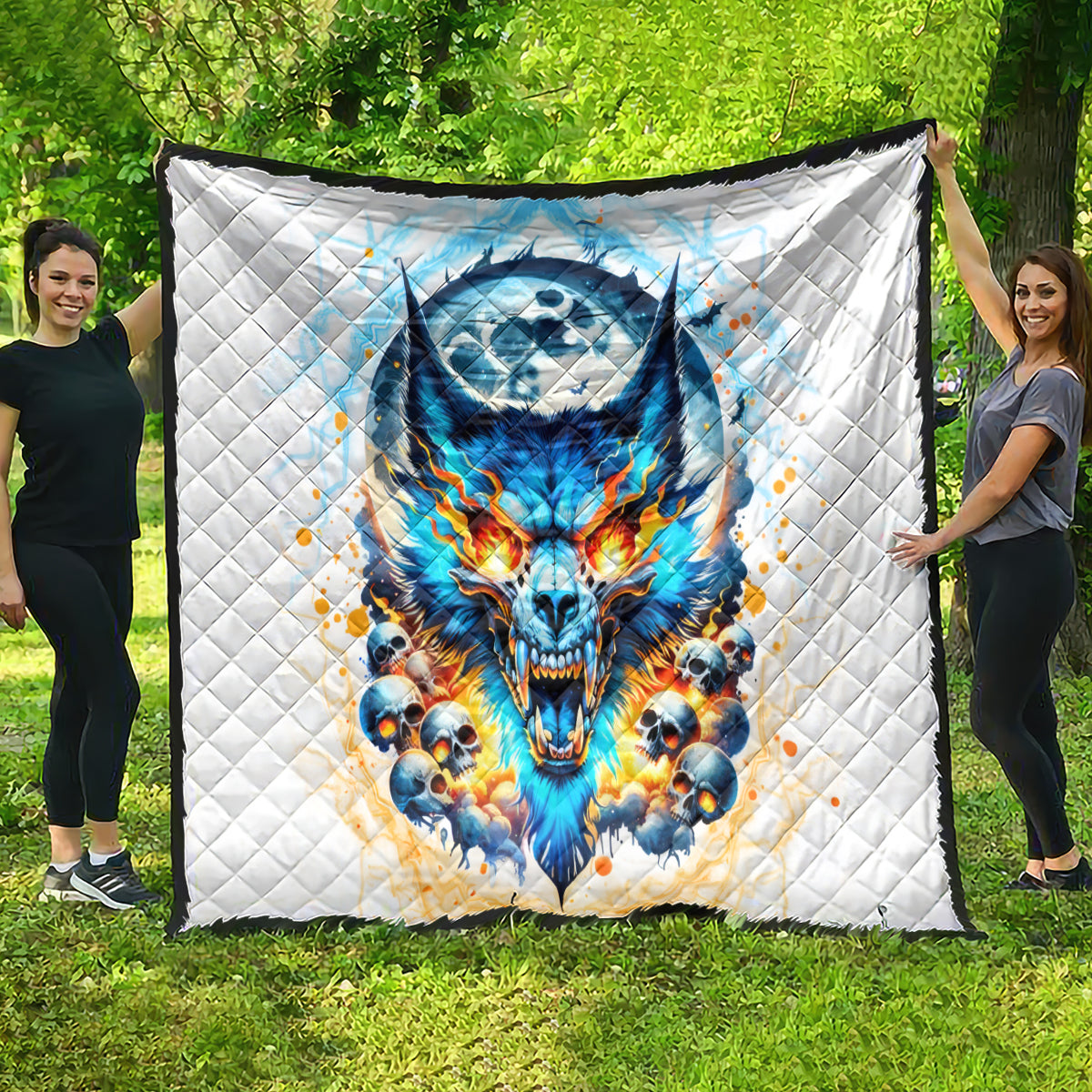 Wolf Skull Quilt You First Mistake Was Thinking I Was One Of The Sheep - Wonder Print Shop