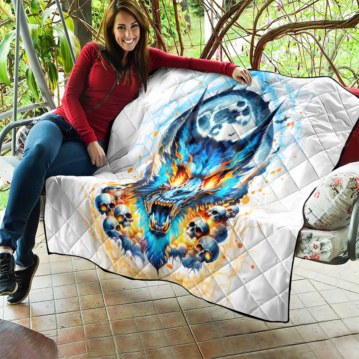 Wolf Skull Quilt You First Mistake Was Thinking I Was One Of The Sheep - Wonder Print Shop