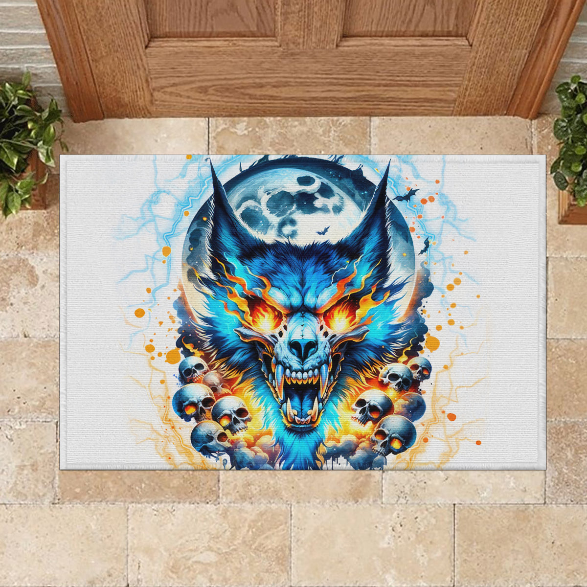 Wolf Skull Rubber Doormat You First Mistake Was Thinking I Was One Of The Sheep - Wonder Print Shop