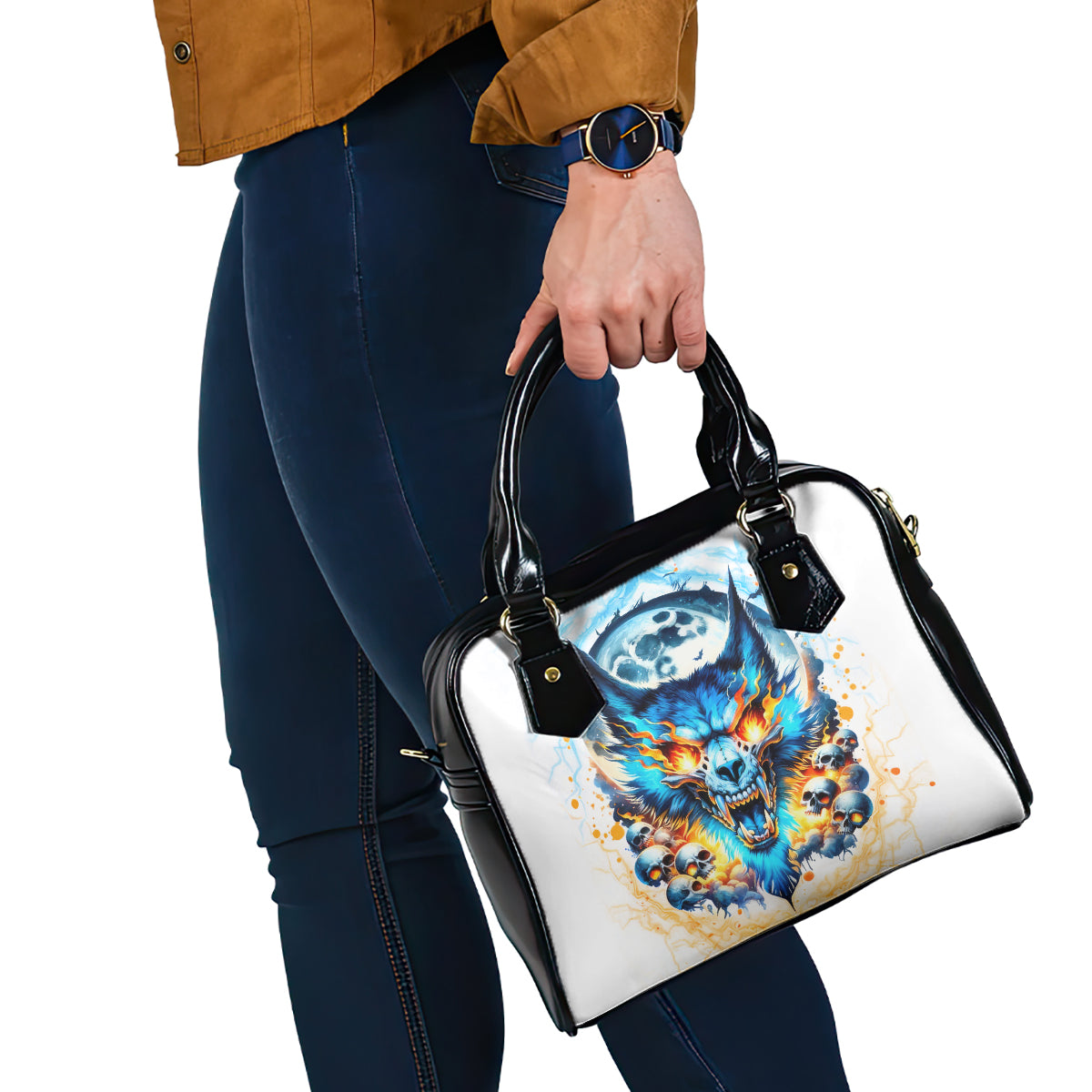 Wolf Skull Shoulder Handbag You First Mistake Was Thinking I Was One Of The Sheep