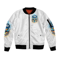 Wolf Skull Sleeve Zip Bomber Jacket You First Mistake Was Thinking I Was One Of The Sheep - Wonder Print Shop