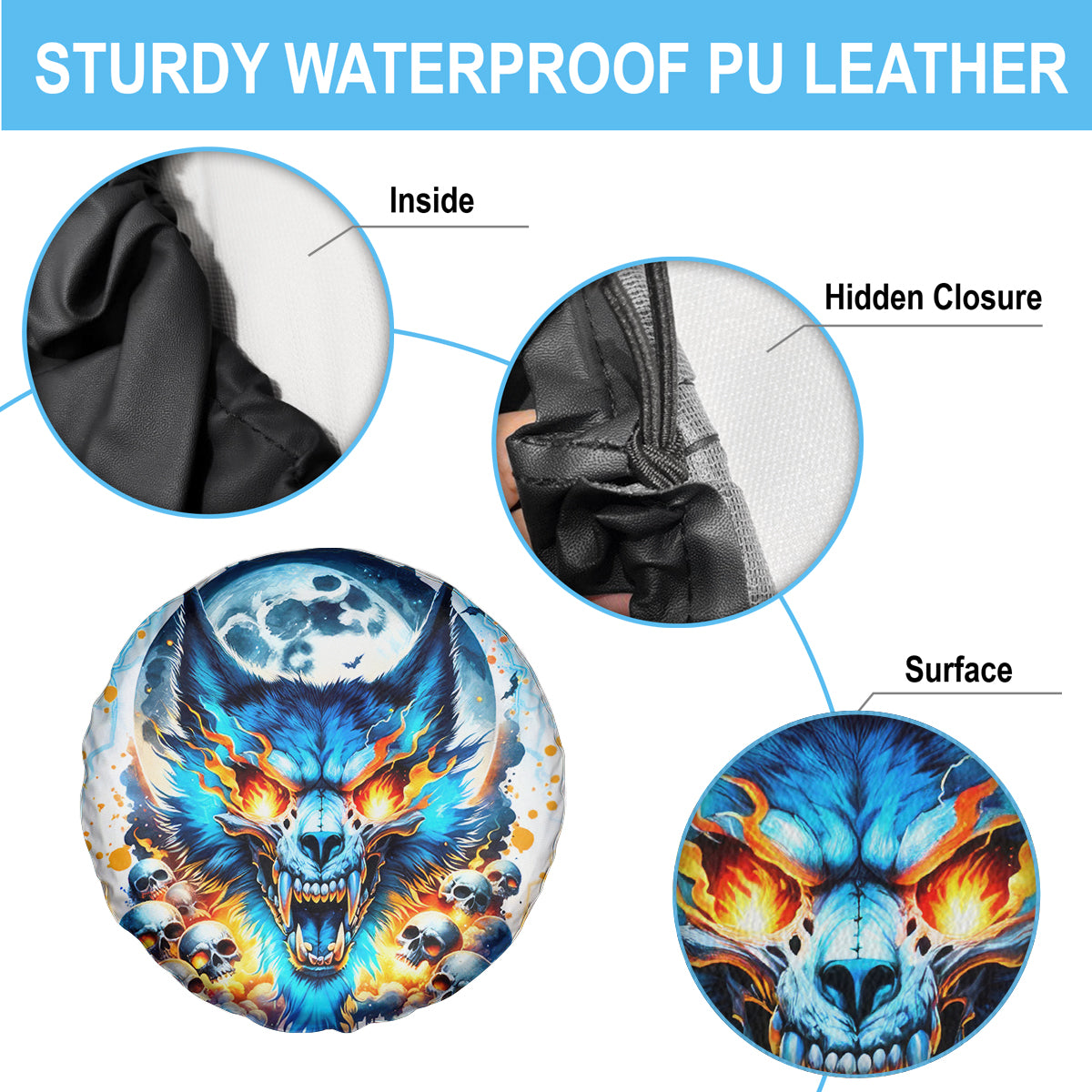 Wolf Skull Spare Tire Cover You First Mistake Was Thinking I Was One Of The Sheep - Wonder Print Shop