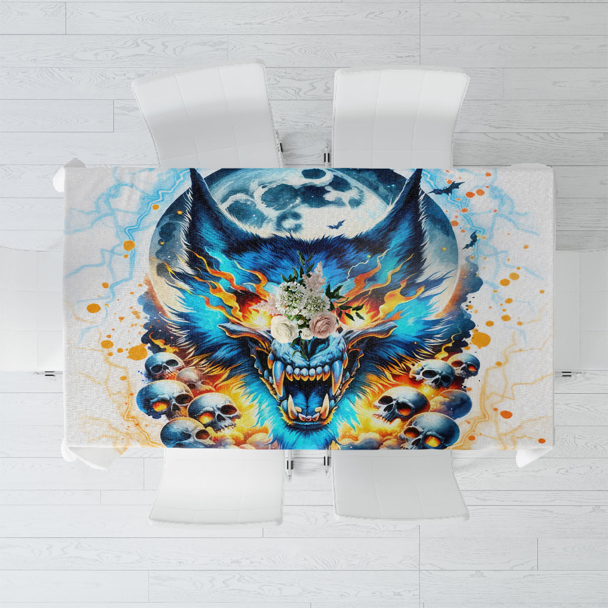 Wolf Skull Tablecloth You First Mistake Was Thinking I Was One Of The Sheep - Wonder Print Shop