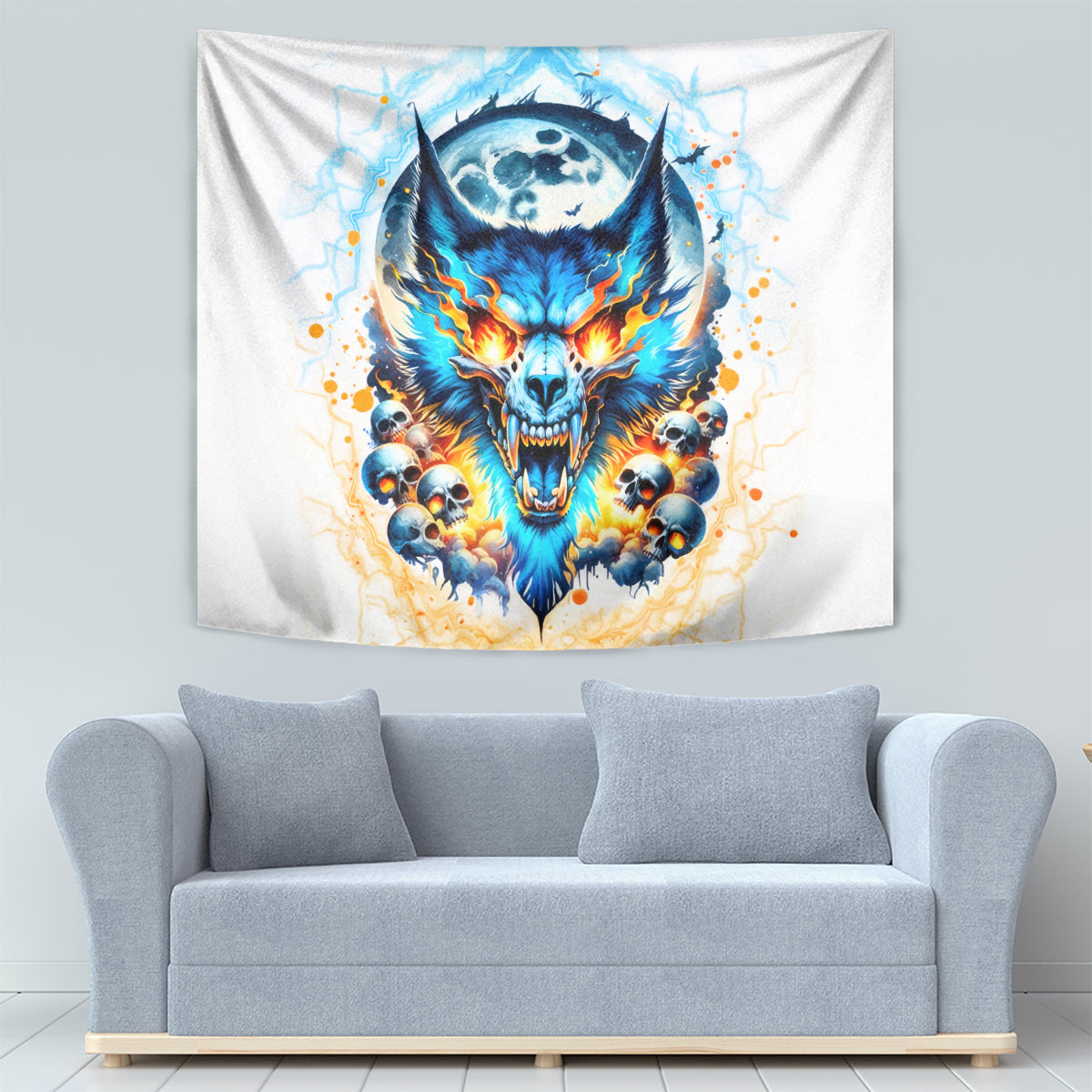 Wolf Skull Tapestry You First Mistake Was Thinking I Was One Of The Sheep - Wonder Print Shop