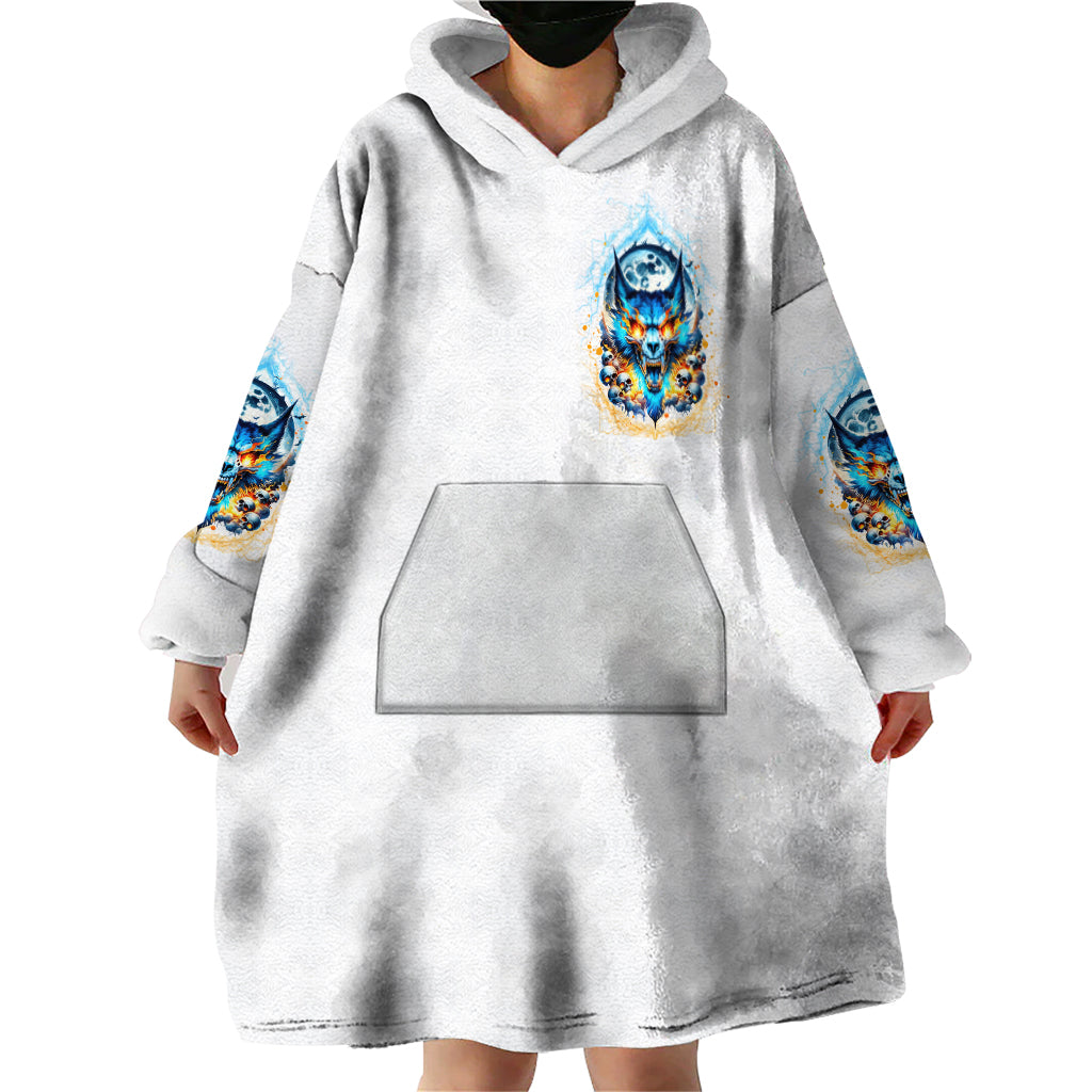Wolf Skull Wearable Blanket Hoodie You First Mistake Was Thinking I Was One Of The Sheep - Wonder Print Shop