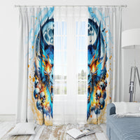 Wolf Skull Window Curtain You First Mistake Was Thinking I Was One Of The Sheep - Wonder Print Shop