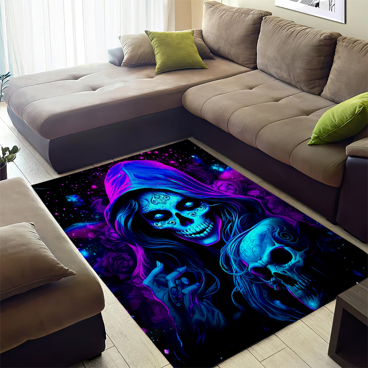 Witch Skull Area Rug The Good Girl In Me Got Tired Of The Bullshit - Wonder Print Shop