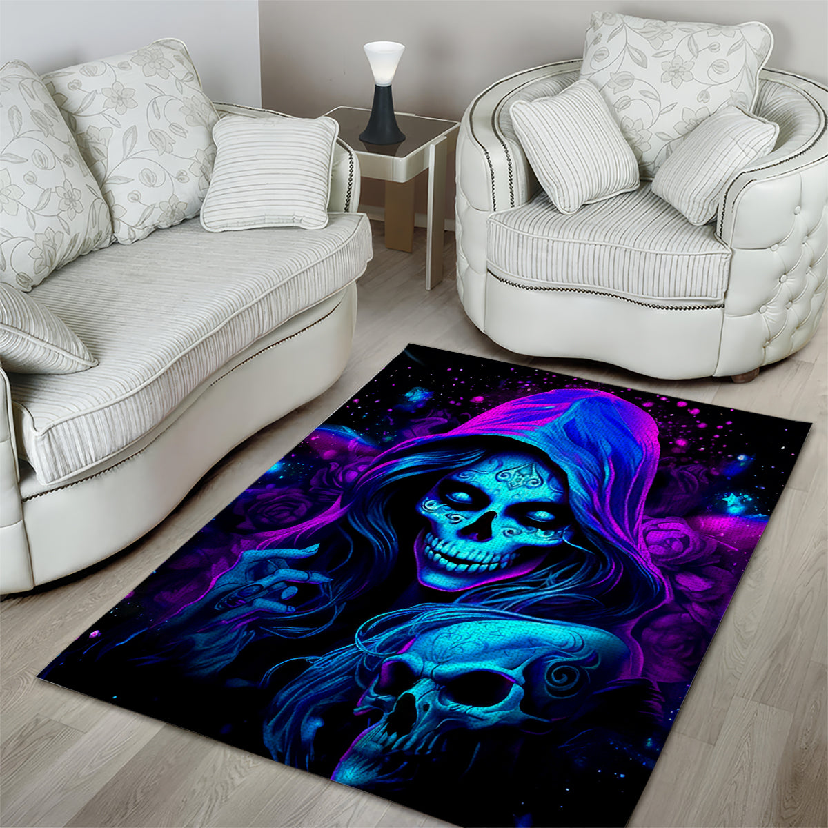 Witch Skull Area Rug The Good Girl In Me Got Tired Of The Bullshit - Wonder Print Shop