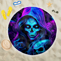 Witch Skull Beach Blanket The Good Girl In Me Got Tired Of The Bullshit - Wonder Print Shop