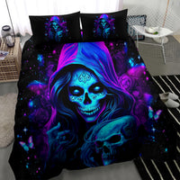 Witch Skull Bedding Set The Good Girl In Me Got Tired Of The Bullshit - Wonder Print Shop