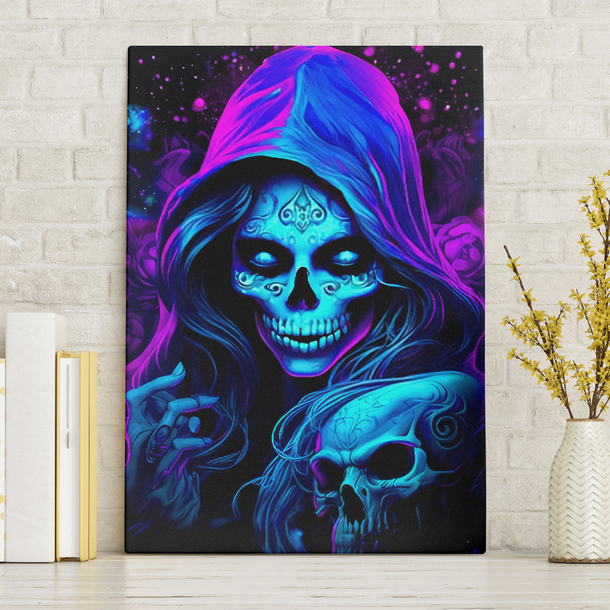 Witch Skull Canvas Wall Art The Good Girl In Me Got Tired Of The Bullshit - Wonder Print Shop