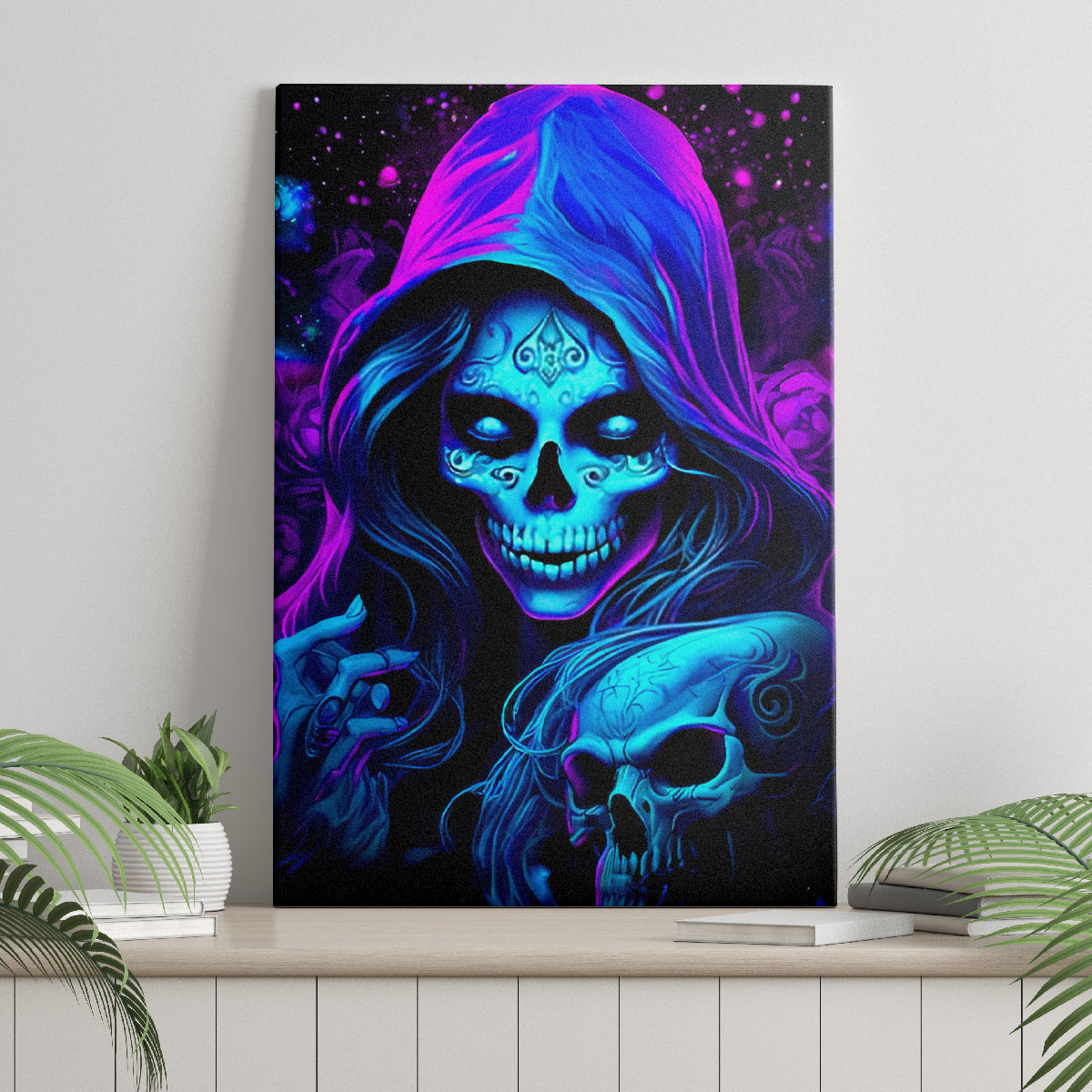 Witch Skull Canvas Wall Art The Good Girl In Me Got Tired Of The Bullshit - Wonder Print Shop
