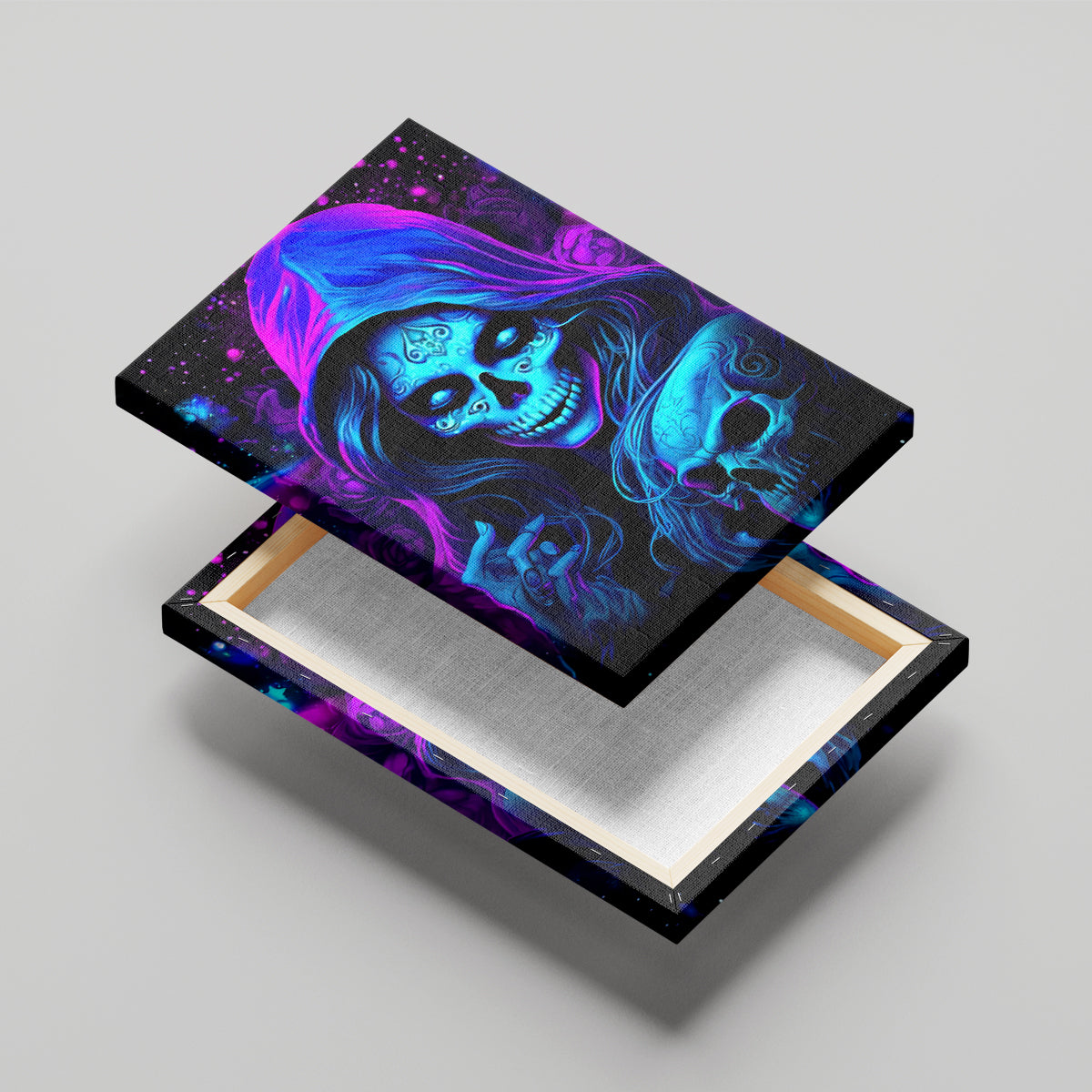Witch Skull Canvas Wall Art The Good Girl In Me Got Tired Of The Bullshit - Wonder Print Shop