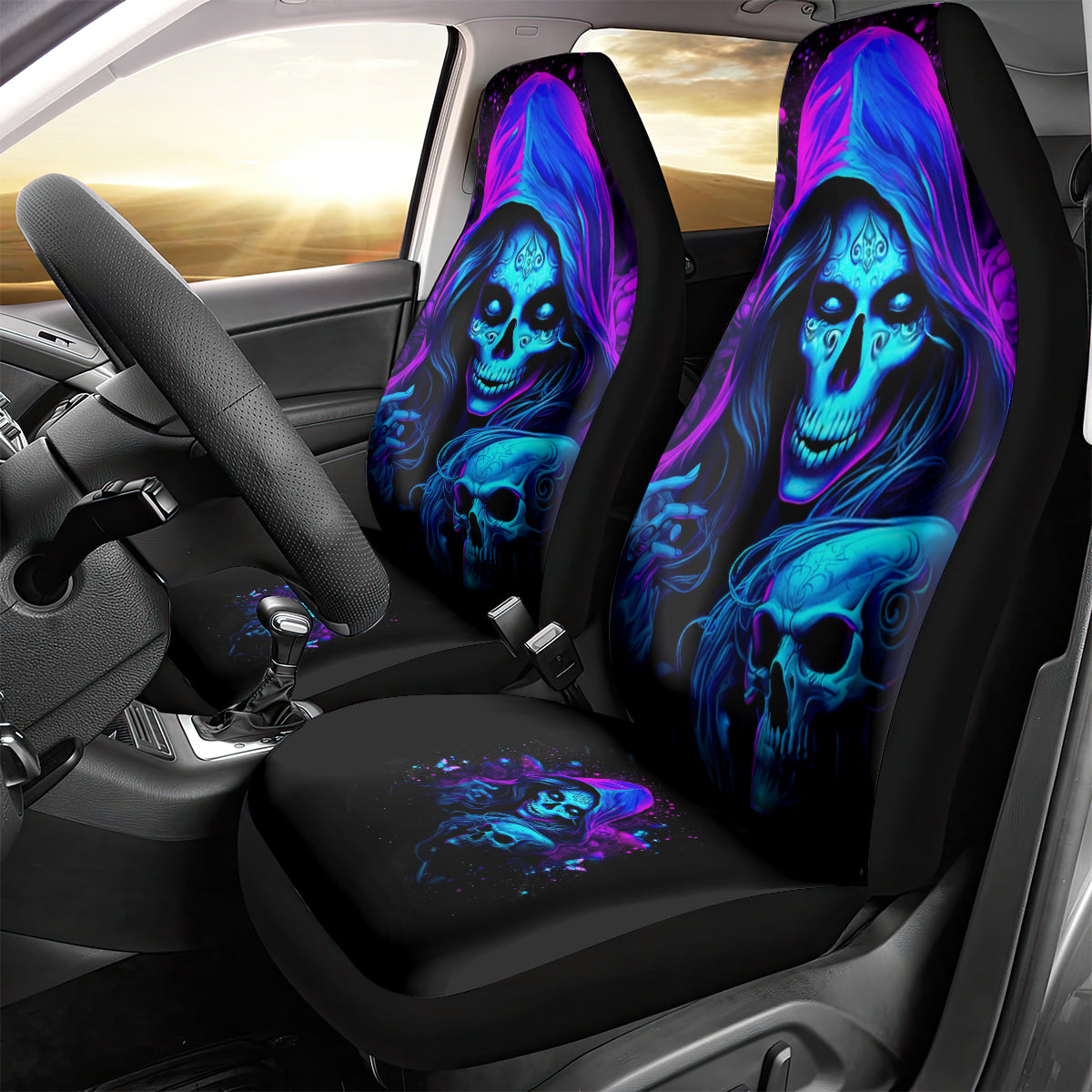 Witch Skull Car Seat Cover The Good Girl In Me Got Tired Of The Bullshit - Wonder Print Shop