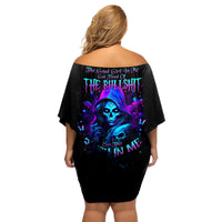 Witch Skull Family Matching Off Shoulder Short Dress and Hawaiian Shirt The Good Girl In Me Got Tired Of The Bullshit - Wonder Print Shop